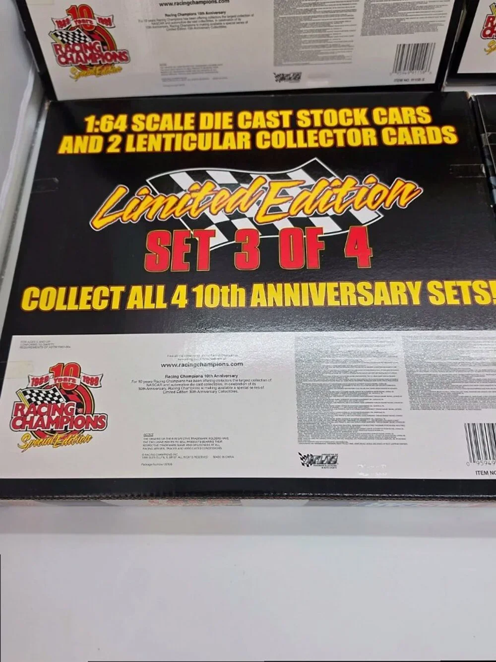 Racing Champions NASCAR 10th Anniversary 1:64 Diecast Sets 1-4 Complete 48 Cars